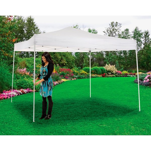 Global Industrial Portable Pop Up Canopy, Straight Leg, 10'L X 10'W X 10' 1H, White 602191WH